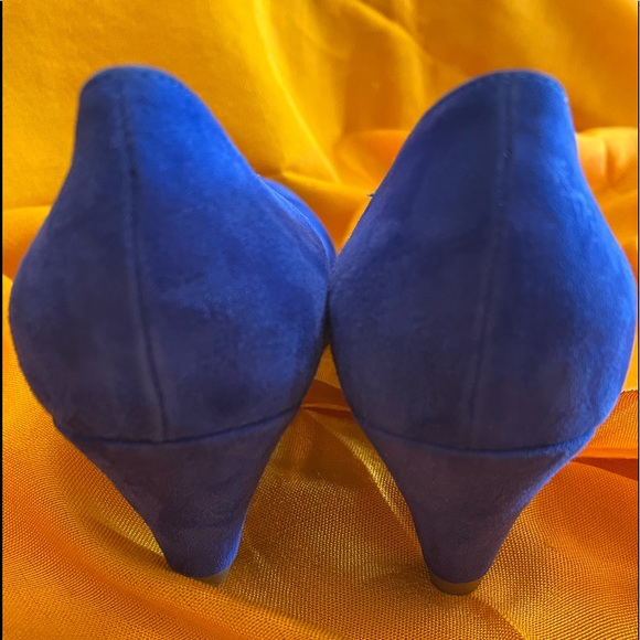 ๐ Cobalt Blue Suede Heels by OTISOPSE 41 EUR (10.5 US) Like New - Picture 9 of 12